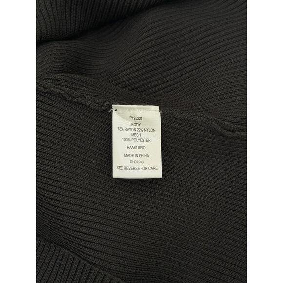 Almost Famous Women's Mesh Sheer Mock Neck Top sz M Grunge Whimsigoth Fairy - Picture 5 of 5